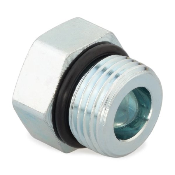 Hex Head Plug, Steel, 1/4 in, Male SAE-ORB