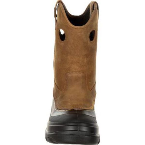 Size 10.5 Men's Wellington Boot Composite Work Boot, Light Brown
