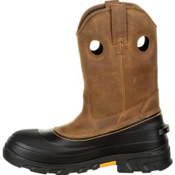 Size 11 Men's Wellington Boot Composite Work Boot, Light Brown