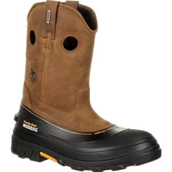 Size 14 Men's Wellington Boot Composite Work Boot, Light Brown