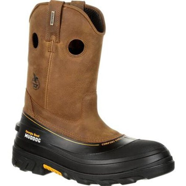 Size 11 Men's Wellington Boot Composite Work Boot, Light Brown