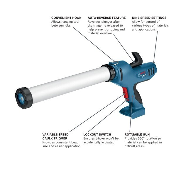 Caulk and Adhesive Gun, 18V