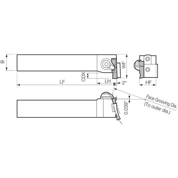Face Grooving Toolholder