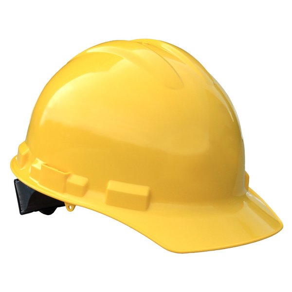 Front Brim Hard Hat, Type 1, Class E, Ratchet (6-Point), Yellow