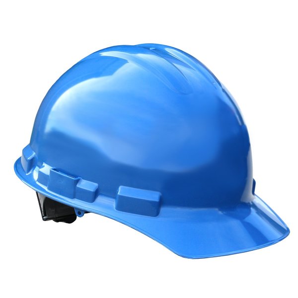 Front Brim Hard Hat, Type 1, Class E, Ratchet (6-Point), Blue