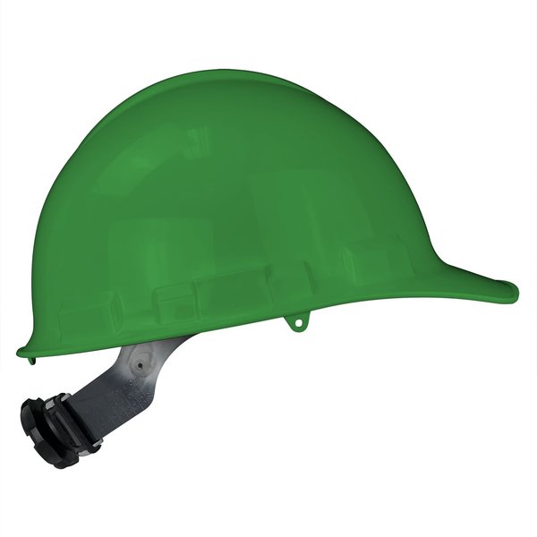 Front Brim Hard Hat, Type 1, Class E, Ratchet (6-Point), Green