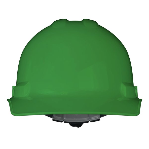 Front Brim Hard Hat, Type 1, Class E, Ratchet (6-Point), Green