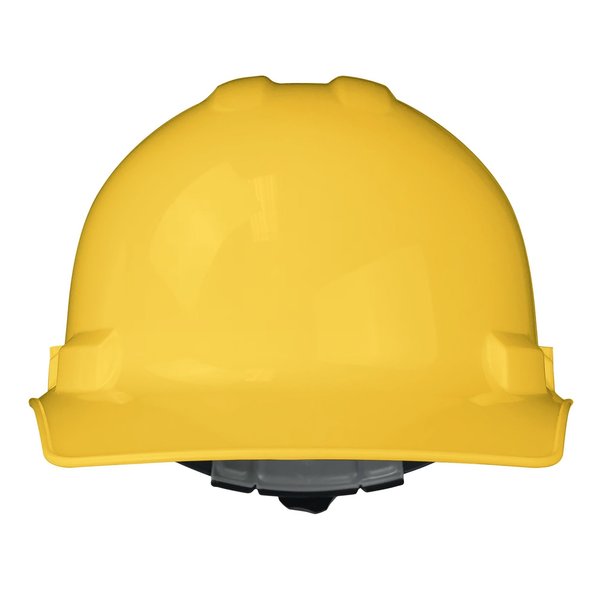 Front Brim Hard Hat, Type 1, Class E, Ratchet (6-Point), Yellow