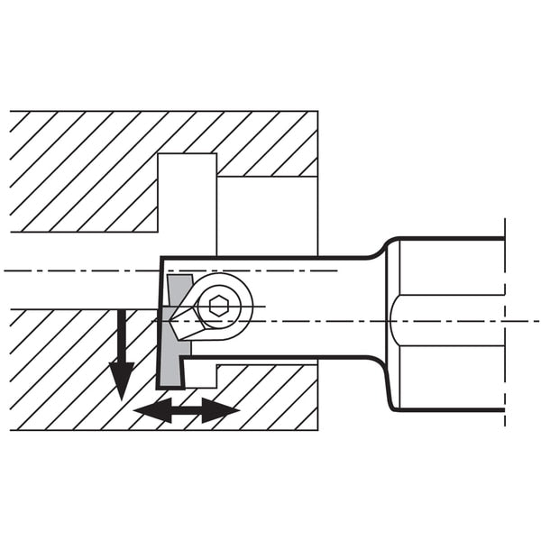 Internal Grooving Toolholder, SIGIVR 1615