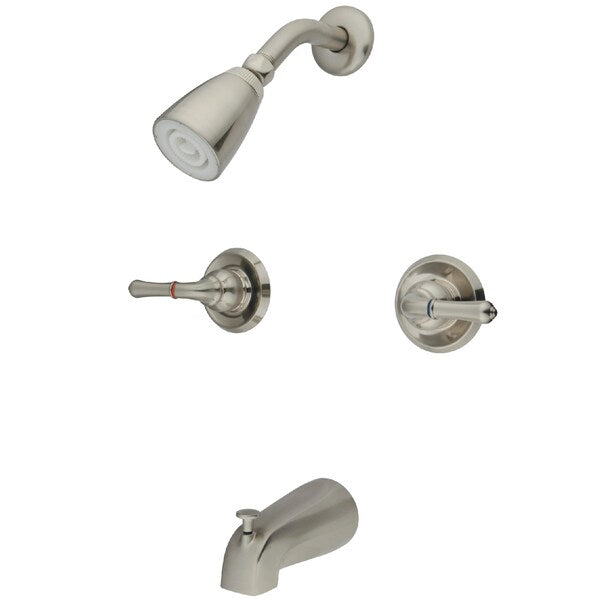 Tub and Shower Faucet, Brushed Nickel, Wall Mount