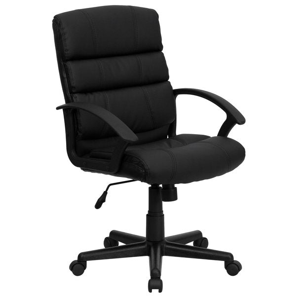 Leather Task Chair, 17-1/2