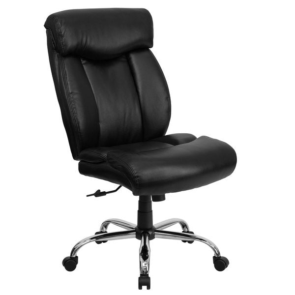 Leather Executive Chair, 22 1/2-, No Arm