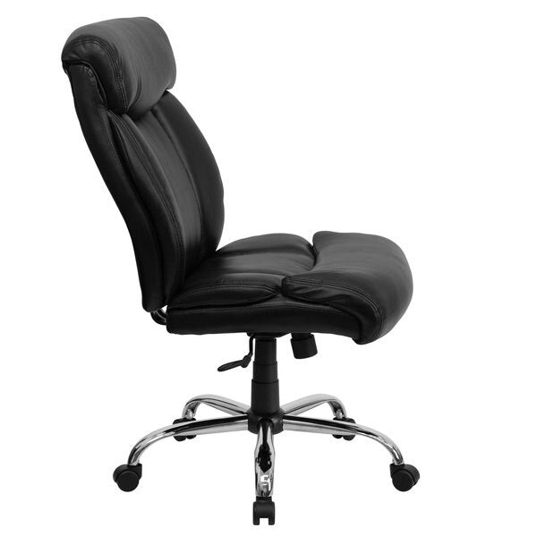 Leather Executive Chair, 22 1/2-, No Arm