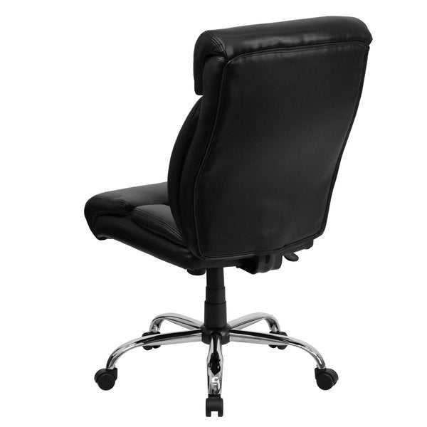 Leather Executive Chair, 22 1/2-, No Arm
