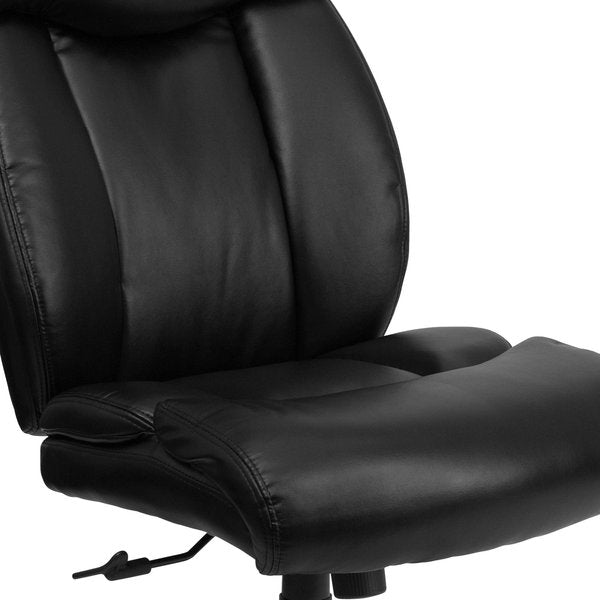 Leather Executive Chair, 22 1/2-, No Arm