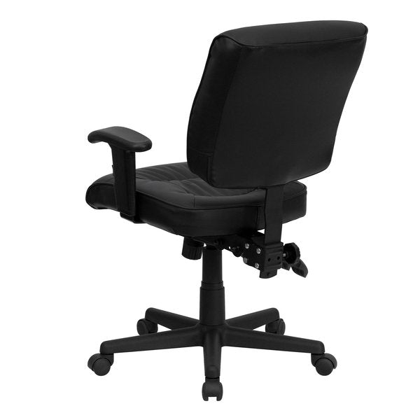 Leather Contemporary Chair, 18-1/4