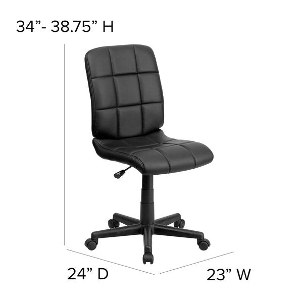 Vinyl Contemporary Chair, 16-3/4