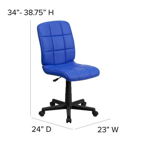 Vinyl Contemporary Chair, 16-3/4