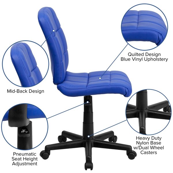 Vinyl Contemporary Chair, 16-3/4