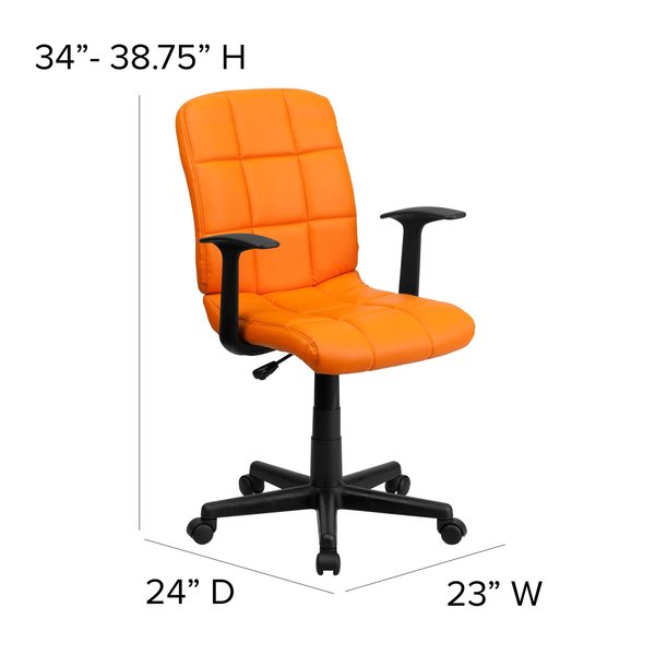 Metal Contemporary Chair, 16-3/4