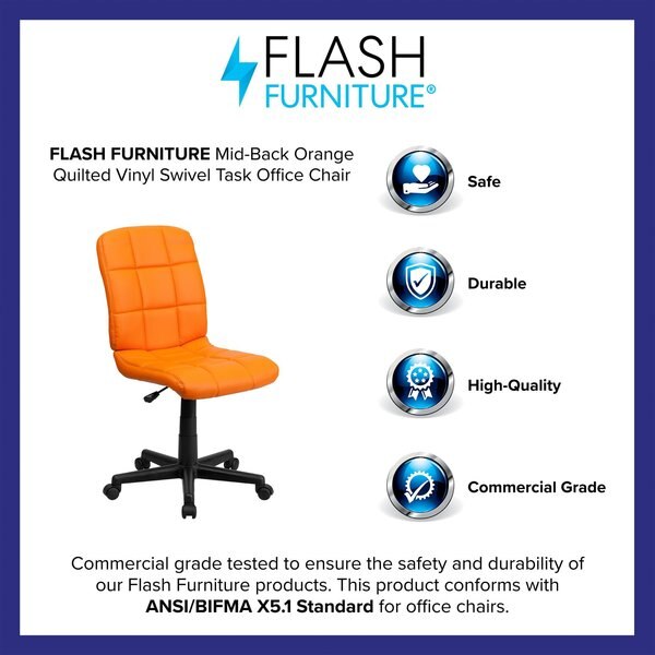 Vinyl Contemporary Chair, 16-3/4
