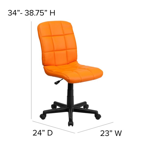 Vinyl Contemporary Chair, 16-3/4