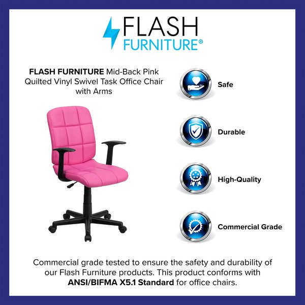 Vinyl Contemporary Chair, 16-3/4