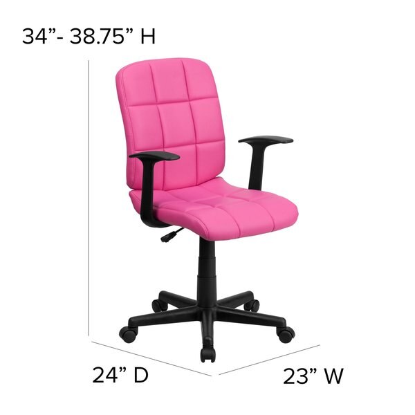 Vinyl Contemporary Chair, 16-3/4