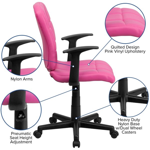 Vinyl Contemporary Chair, 16-3/4