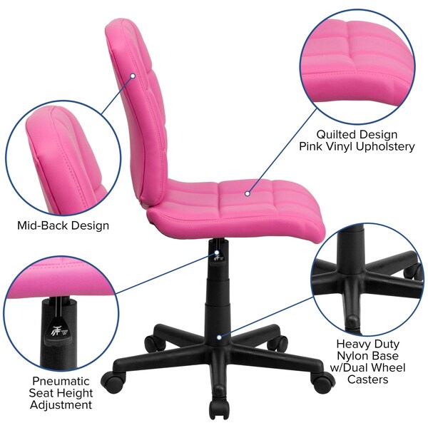 Vinyl Contemporary Chair, 16-3/4