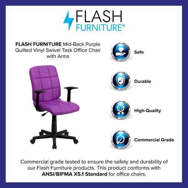 Vinyl Contemporary Chair, 16-3/4