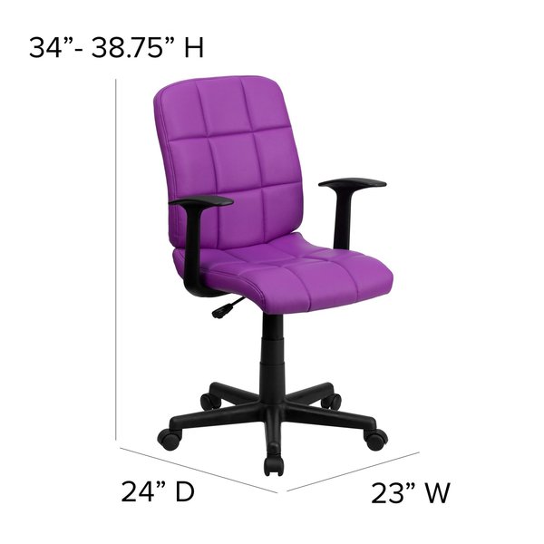 Vinyl Contemporary Chair, 16-3/4