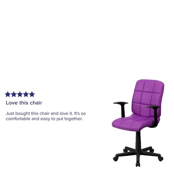 Vinyl Contemporary Chair, 16-3/4