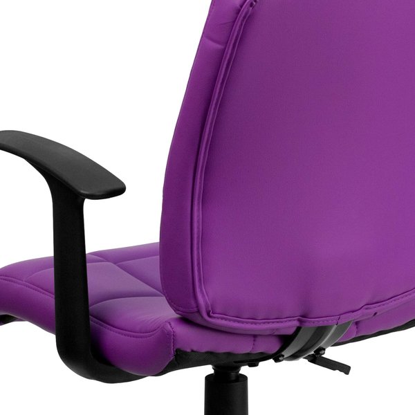 Vinyl Contemporary Chair, 16-3/4