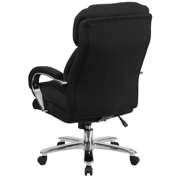 Desk Chair, Fabric, 28 inWPadded Loop, Black Fabric