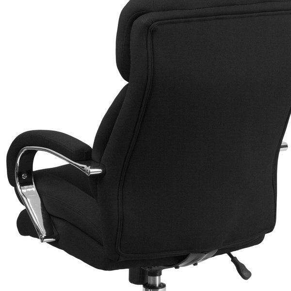 Desk Chair, Fabric, 28 inWPadded Loop, Black Fabric