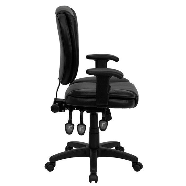 Leather Contemporary Chair, 18-1/4
