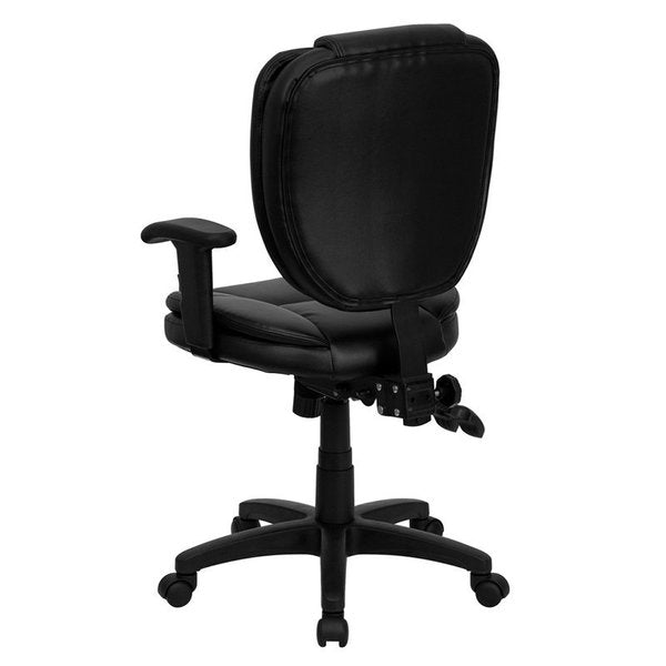Leather Contemporary Chair, 18-1/4