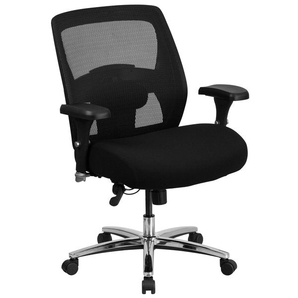 Fabric Executive Chair, 22-, Adjustable Padded