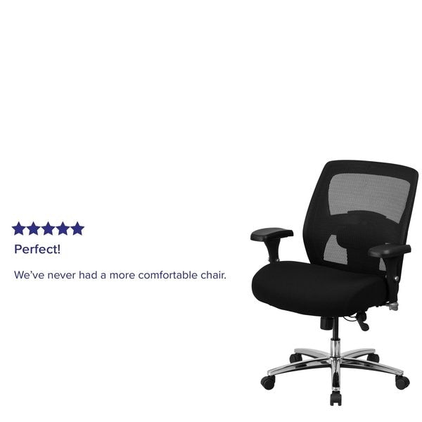 Fabric Executive Chair, 22-, Adjustable Padded