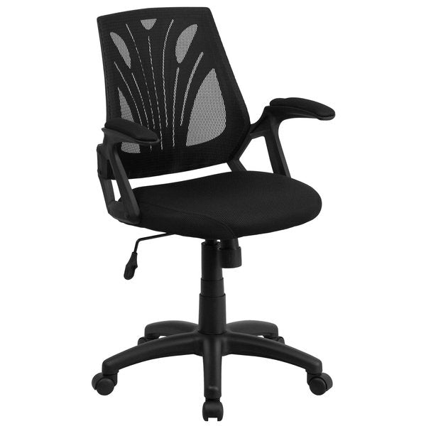 Mesh Task Chair, 21 1/2-, Padded, Back, Seat, Frame: Black