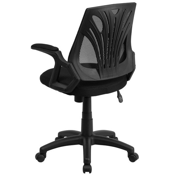 Mesh Task Chair, 21 1/2-, Padded, Back, Seat, Frame: Black