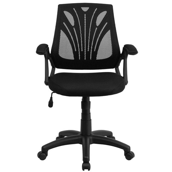 Mesh Task Chair, 21 1/2-, Padded, Back, Seat, Frame: Black
