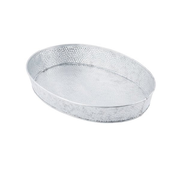 Galvanized Oval Diner Platter, 12