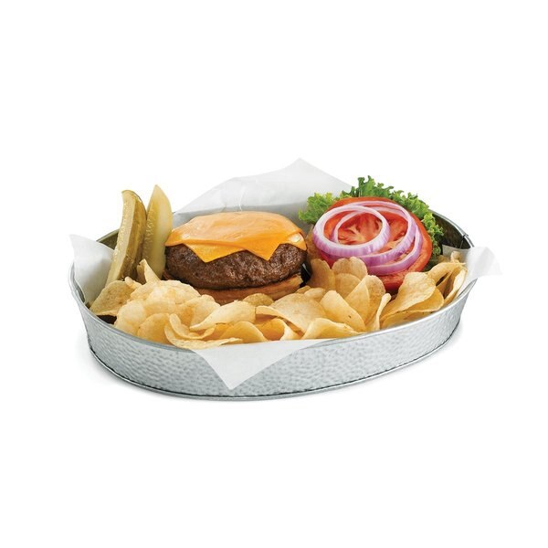 Galvanized Oval Diner Platter, 12