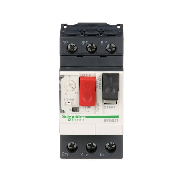 Manual Motor Starter, Button, 2.5-4A, 1P