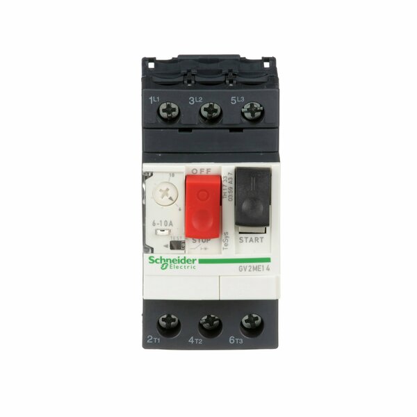 Manual Motor Starter, Button, 6-10A, 1P