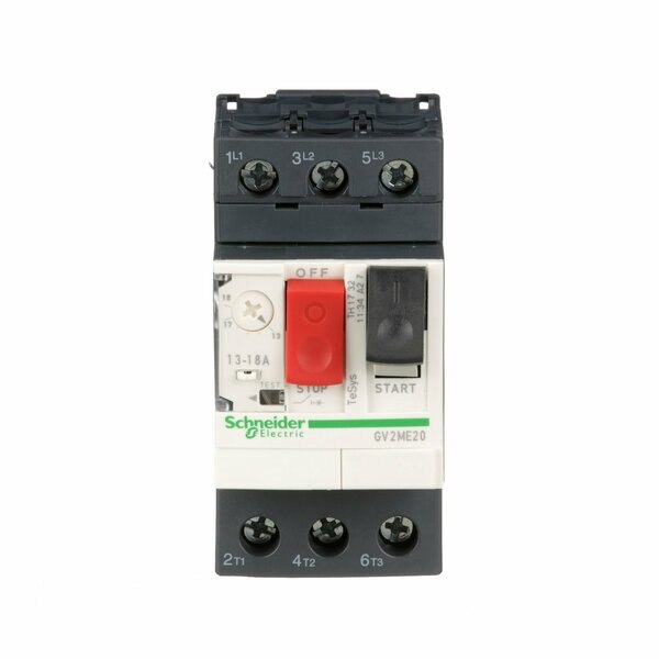 Manual Motor Starter, Button, 13-18A, 1P