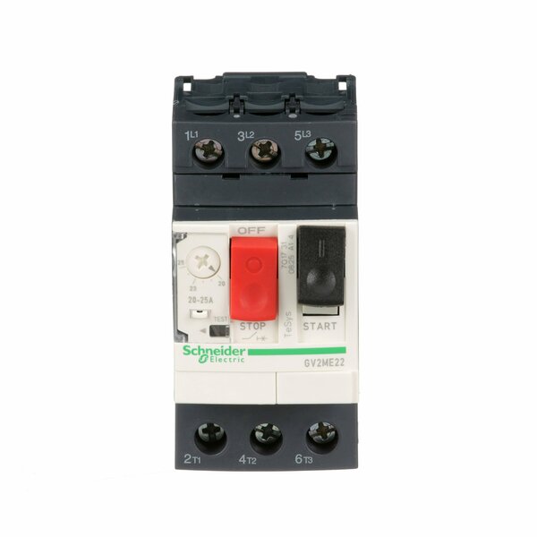 Manual Motor Starter, Button, 20-25A, 1P