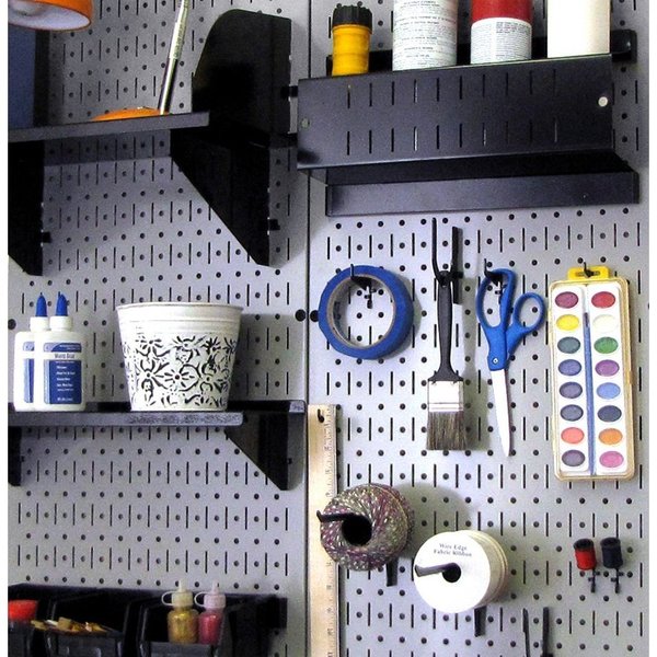Industrial Pegboard, Gray Metal Peg Boards, PK2